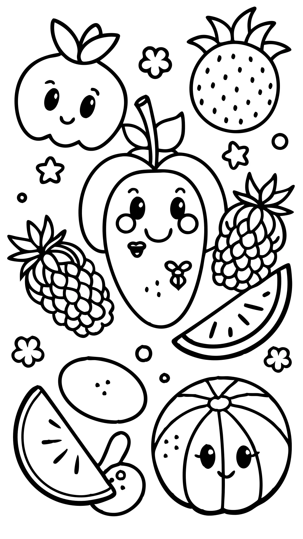 fruits coloring pages